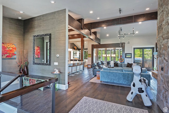 3428 Westview Trl, Park City, UT 84098 - living area with wood finished floors and recessed lighting