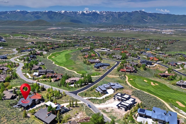 3428 Westview Trl, Park City, UT 84098 - view of property location with a mountainous background, a golf course, and nearby suburban area