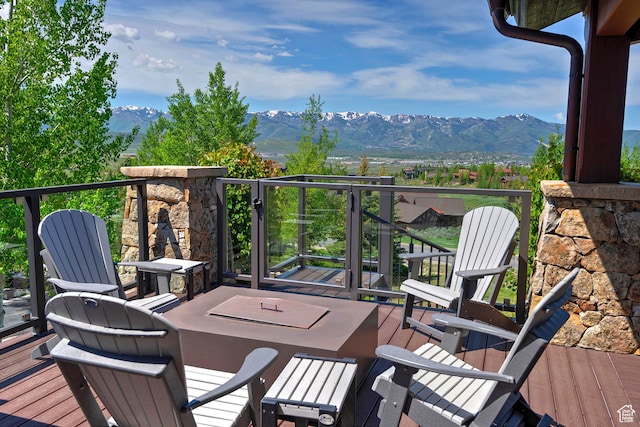 3428 Westview Trl, Park City, UT 84098 - wooden terrace with a mountain view