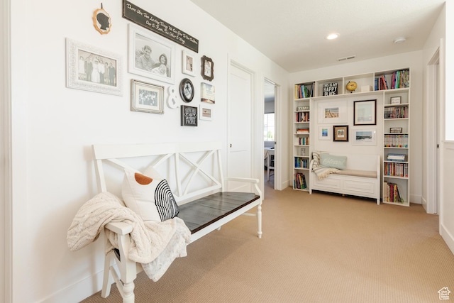 611 E 400 N, Providence, UT 84332 - sitting room with carpet floors, baseboards, and recessed lighting