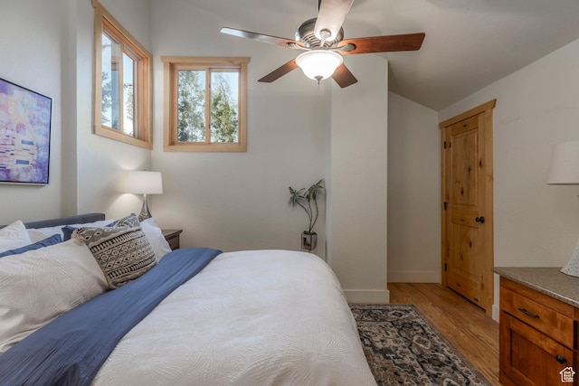 2126 Twilight Ct, Park City, UT 84060 - bedroom with light wood-type flooring and ceiling fan