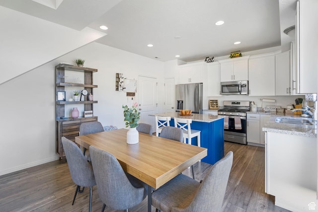 723 E 380 S, American Fork, UT 84003 - dining space with dark wood-type flooring and recessed lighting