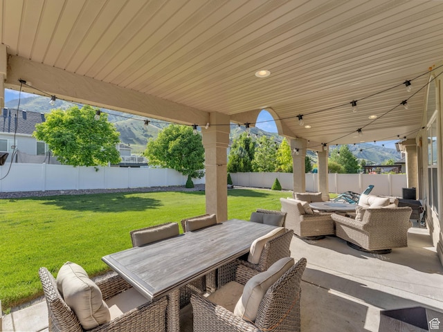 1872 N 1850 E, North Logan, UT 84341 - view of patio / terrace featuring an outdoor living space and outdoor dining area