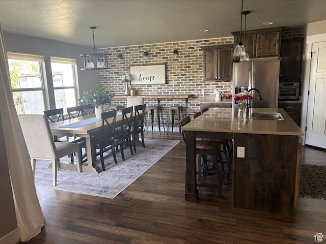 239 N 2400 E, Spanish Fork, UT 84660 - dining area with dark wood finished floors and recessed lighting