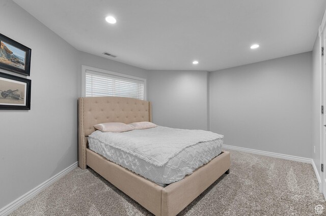 12064 S Fastback Cir, Riverton, UT 84065 - carpeted bedroom with baseboards and recessed lighting
