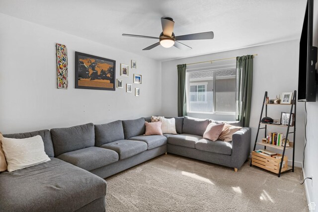 15223 S Wild Horse Way, Bluffdale, UT 84065 - living area featuring ceiling fan