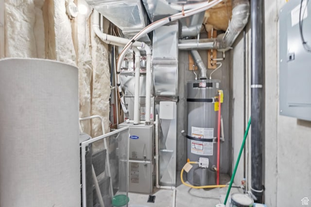 15223 S Wild Horse Way, Bluffdale, UT 84065 - utility room featuring secured water heater and electric panel
