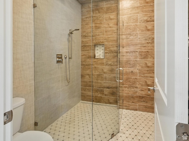 6034 W Sparrow View Dr, South Jordan, UT 84009 - bathroom featuring a shower stall and toilet