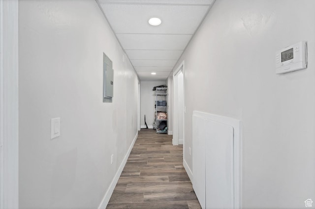740 W Uzona Ave, Hildale, UT 84784 - hallway with wood finished floors, recessed lighting, baseboards, and electric panel