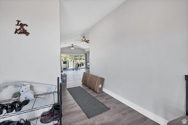 740 W Uzona Ave, Hildale, UT 84784 - corridor featuring vaulted ceiling, wood finished floors, and baseboards