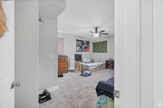 740 W Uzona Ave, Hildale, UT 84784 - bedroom with carpet floors, baseboards, and a ceiling fan