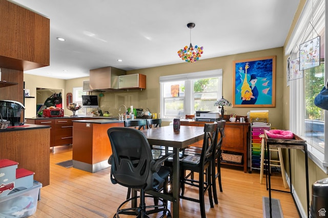 1451 E Redondo, Salt Lake City, UT 84105 - dining room featuring light wood-style flooring and recessed lighting
