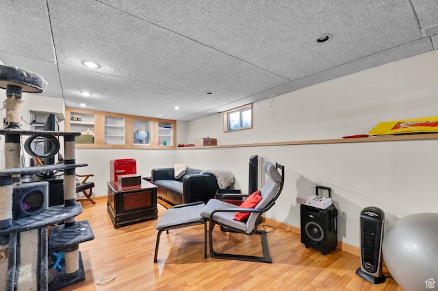 1451 E Redondo, Salt Lake City, UT 84105 - living area featuring wood finished floors, baseboards, and recessed lighting