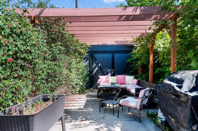 1451 E Redondo, Salt Lake City, UT 84105 - view of patio / terrace with a pergola