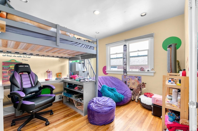 1451 E Redondo, Salt Lake City, UT 84105 - bedroom with wood-type flooring and recessed lighting