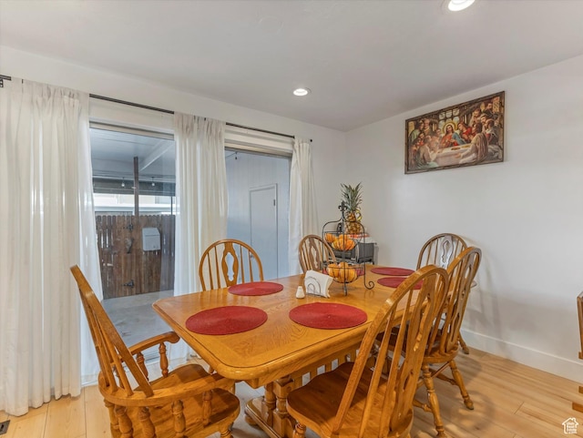 3951 S 875 E Unit 25, Ogden, UT 84403 - dining area featuring light wood-style floors, recessed lighting, and baseboards