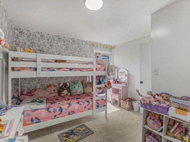 3951 S 875 E Unit 25, Ogden, UT 84403 - carpeted bedroom featuring wallpapered walls