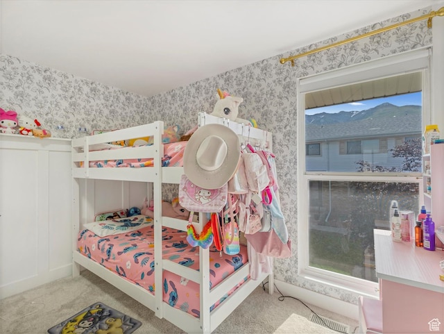 3951 S 875 E Unit 25, Ogden, UT 84403 - carpeted bedroom featuring wallpapered walls