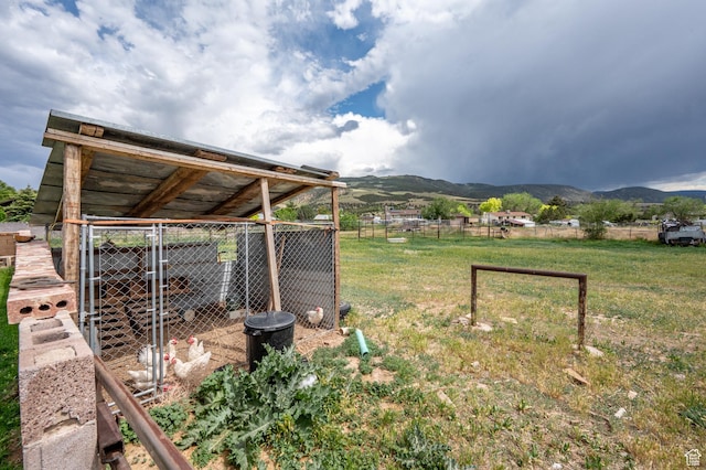 1790 E Homestead, Enoch, UT 84721 - view of yard with a mountain view, an outdoor structure, and exterior structure