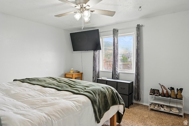 1790 E Homestead, Enoch, UT 84721 - bedroom featuring light carpet, baseboards, and a ceiling fan