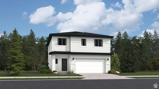 1803 E Bison Dr Unit B212, Eagle Mountain, UT 84005 - view of front of house with concrete driveway and a garage