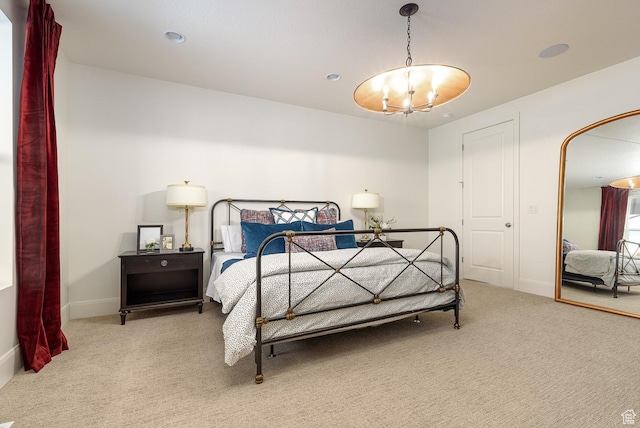 1116 W 2325 S, Syracuse, UT 84075 - bedroom with carpet, a chandelier, and baseboards