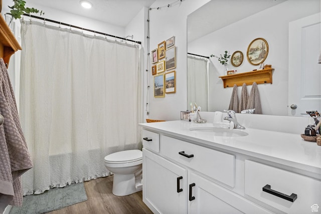 3547 E 1360 S, Spanish Fork, UT 84660 - bathroom featuring wood finished floors, toilet, vanity, and shower / bath combo