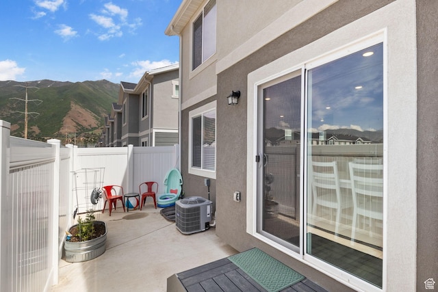 3547 E 1360 S, Spanish Fork, UT 84660 - fenced backyard featuring a patio area, cooling unit, and a mountain view