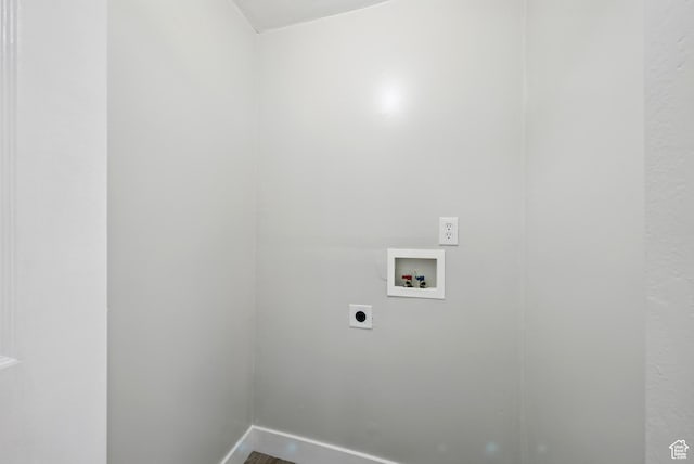 9604 S Stornoway Cir W, South Jordan, UT 84009 - laundry room featuring hookup for an electric dryer, washer hookup, and baseboards