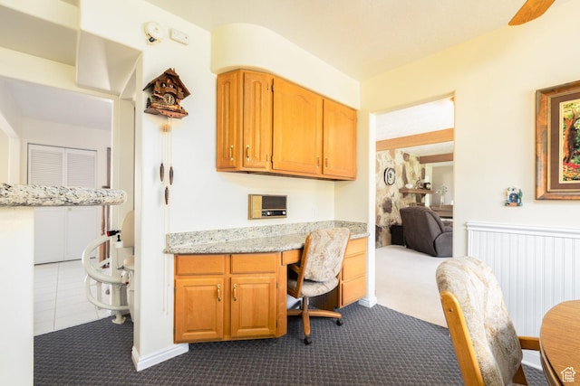 1478 N Ewe Turn St E, Kaysville, UT 84037 - home office featuring dark colored carpet and built in study area