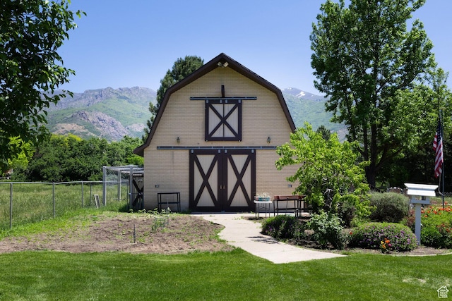 1478 N Ewe Turn St E, Kaysville, UT 84037 - view of barn with a mountain view