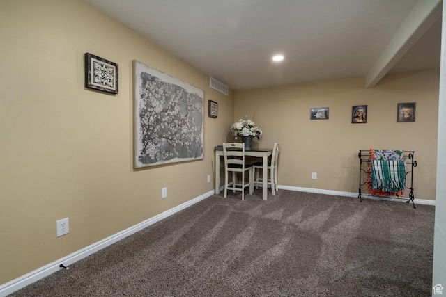 403 W 4000 S, Vernal, UT 84078 - dining space featuring carpet flooring, baseboards, and recessed lighting