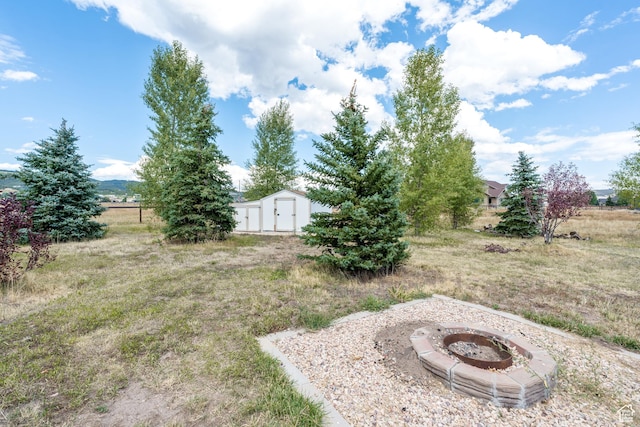 7850 Wasatch Way, Park City, UT 84098 - view of yard featuring an outdoor fire pit