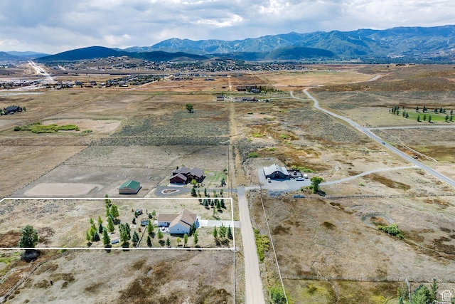 7850 Wasatch Way, Park City, UT 84098 - aerial view of sparsely populated area featuring property boundaries highlighted and mountains