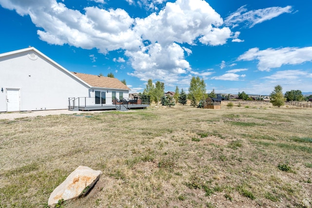 7850 Wasatch Way, Park City, UT 84098 - view of green lawn with a deck