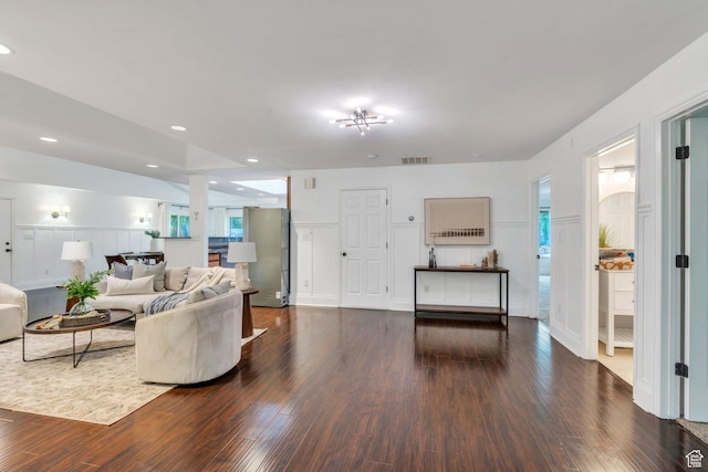 4055 N Cove Dr, Provo, UT 84604 - living room with wood finished floors and recessed lighting