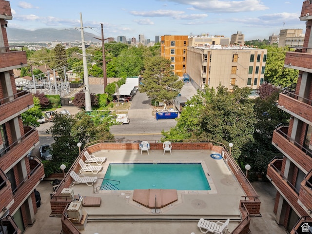 105 S 1100 E Unit 508, Salt Lake City, UT 84102 - view of pool featuring a mountain view and a city view