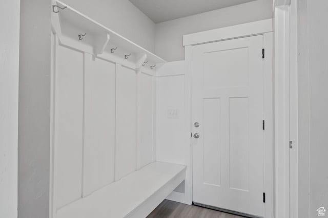 4972 N Sage Park Dr, Eagle Mountain, UT 84005 - mudroom featuring wood finished floors
