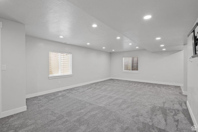 4972 N Sage Park Dr, Eagle Mountain, UT 84005 - below grade area featuring recessed lighting, carpet floors, and baseboards