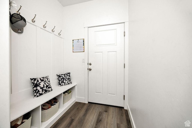 460 E 535 S, Hyrum, UT 84319 - mudroom featuring dark wood-style floors and baseboards