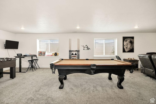 460 E 535 S, Hyrum, UT 84319 - playroom with carpet flooring, pool table, healthy amount of natural light, recessed lighting, and baseboards
