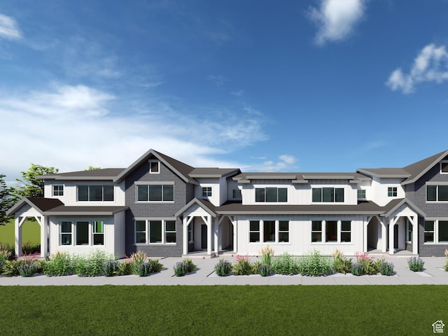 2506 N Wildwood Ln E Unit 243, Heber City, UT 84032 - view of front of house with a front lawn and board and batten siding