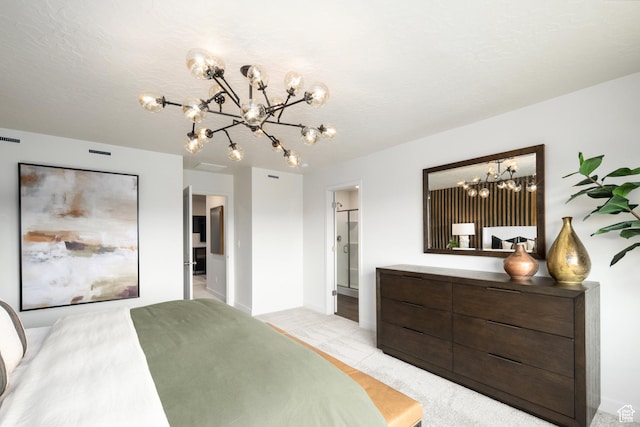 2506 N Wildwood Ln E Unit 243, Heber City, UT 84032 - bedroom featuring a chandelier, light colored carpet, and baseboards