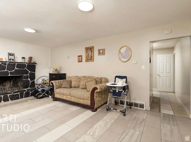 123 N 800 E, Payson, UT 84651 - living area featuring a fireplace