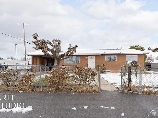 123 N 800 E, Payson, UT 84651 - single story home featuring a fenced front yard and brick siding