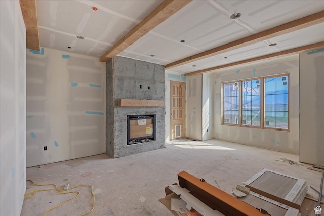 2556 W 5600 S, Lake Shore, UT 84660 - unfurnished living room with a multi sided fireplace