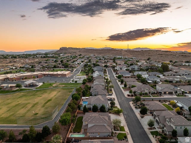 2914 E 1880 S, St George, UT 84790 - aerial view of property's location featuring nearby suburban area and a mountain backdrop