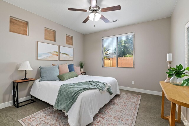 2914 E 1880 S, St George, UT 84790 - carpeted bedroom with baseboards and ceiling fan