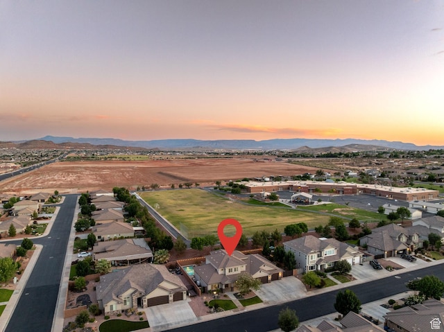 2914 E 1880 S, St George, UT 84790 - aerial view at dusk of a mountain view and a residential view