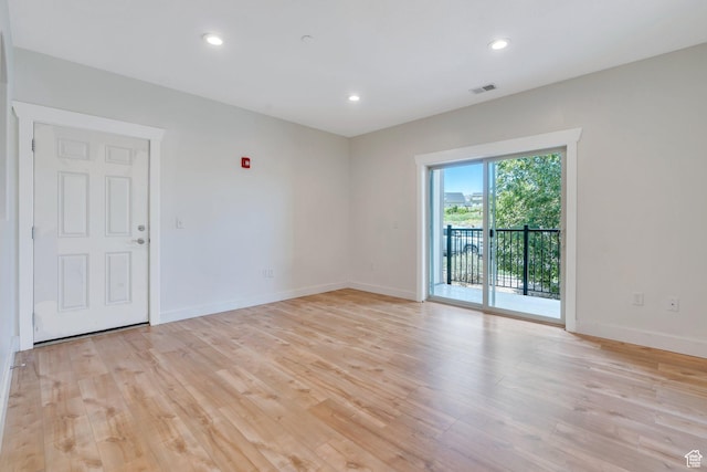 143 W Spring Hill Way N, Saratoga Springs, UT 84045 - spare room featuring light wood-type flooring, baseboards, and recessed lighting